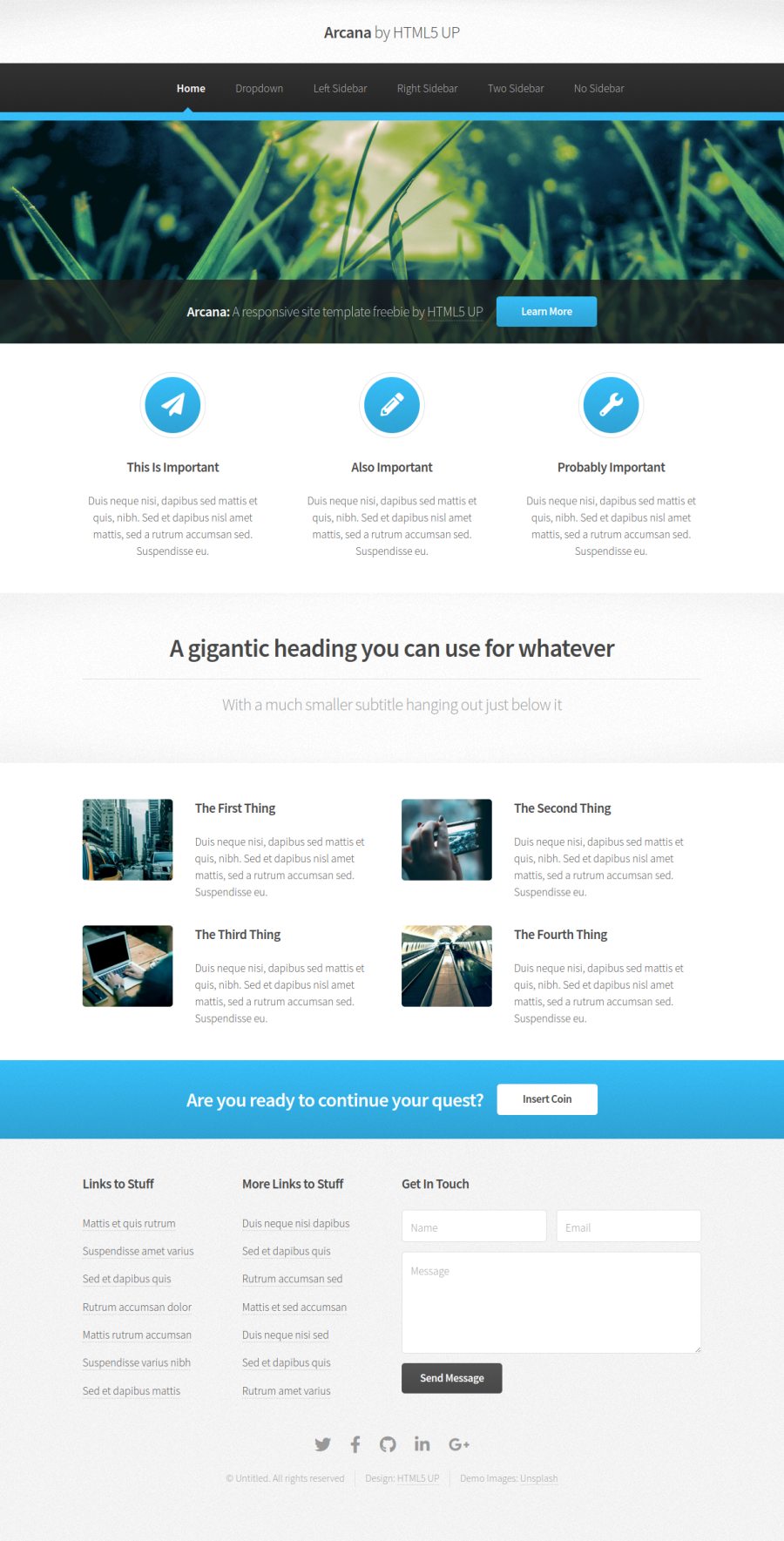 Referência visual de website com várias páginas